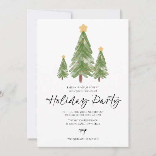 Invitation Fête de Noël autour de l'arbre de Noël (Devant)