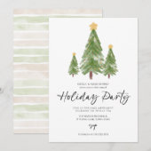 Invitation Fête de Noël autour de l'arbre de Noël (Devant / Derrière)