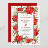 Invitation Fête de noël aux baies rouges (Devant / Derrière)