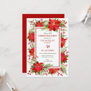 Invitation Fête de noël aux baies rouges