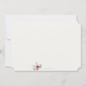 Invitation Fête de Noël aux Baies Rouges Élégantes (Dos)