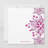 Invitation Fête de Noël aux bijoux roses (Dos)