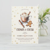 Invitation Fête de Noël aux biscuits mignons et au cacao (Debout devant)