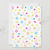 Invitation Fête de Noël aux couleurs géométriques (Dos)