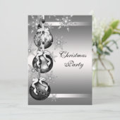 Invitation Fête de Noël aux Flocons d'Argent (Debout devant)