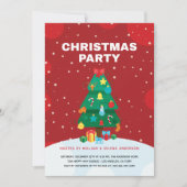 Invitation Fête de Noël avec arbre de Noël (Devant)