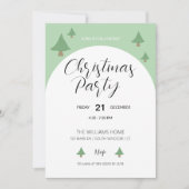 Invitation Fête de Noël avec arbre illustré (Devant)
