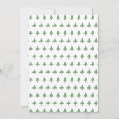 Invitation Fête de Noël avec arbre illustré (Dos)