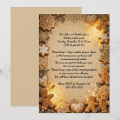 Invitation Fête de Noël avec biscuits de Noël (Devant / Derrière)