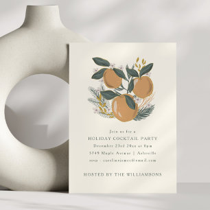 Invitation Fête de Noël avec Cocktail de Fruits d'Hiver