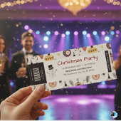 Invitation Fête de Noël avec code-barres et nom du DJ, laisse