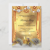 Invitation Fête de Noël avec des boules dorées et blanches (Devant)