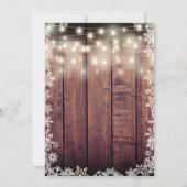 Invitation Fête de Noël avec des cordes de bois rustiques (Dos)