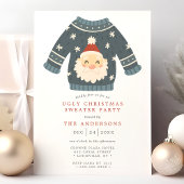 Invitation Fête de Noël avec des pulls moches de Noël de Sant