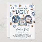 Invitation Fête de Noël avec des pulls moches drôles (Devant)