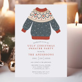 Invitation Fête de Noël avec des pulls moches ringards et drô