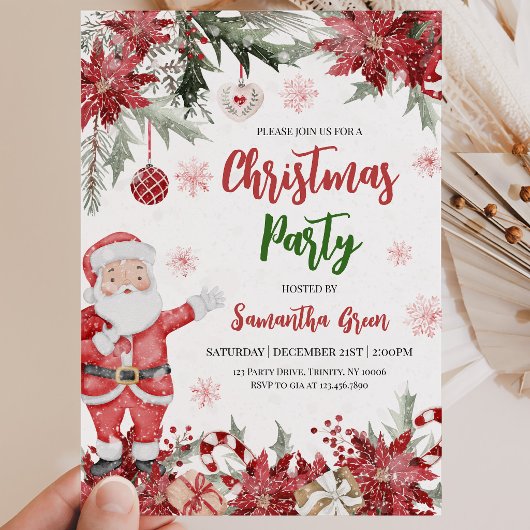Invitation Fête de Noël avec le Père Noël