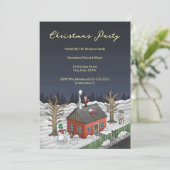 Invitation Fête de Noël avec le Père Noël (Debout devant)