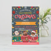 Invitation Fête de Noël avec un concours de pulls moches (Debout devant)