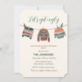 Invitation Fête de Noël avec un pull moche (Devant)