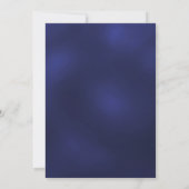 Invitation Fête de Noël avec un ruban bleu (Dos)
