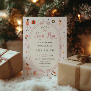 Invitation Fête de Noël Bébé Douceur de Pruneau Casse-Noisett