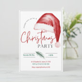 Invitation Fête de Noël Big Santa Hat (Debout devant)