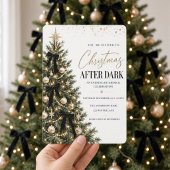 Invitation Fête de Noël Black Bow After Dark