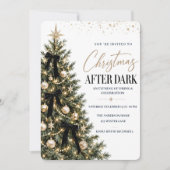 Invitation Fête de Noël Black Bow After Dark (Devant)
