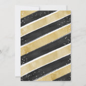 Invitation Fête de Noël Black & Gold (Dos)