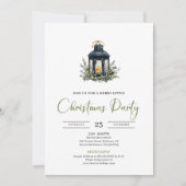 Invitation Fête de Noël Bohème Rustique aux Tons Terreux Neut (Devant)