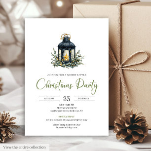 Invitation Fête de Noël Bohème Rustique aux Tons Terreux Neut