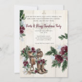 Invitation Fête de Noël Boots & Bling (Devant)