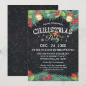 Invitation Fête de Noël botanique de la Réunion de famille de (Devant / Derrière)