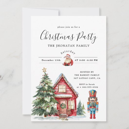 Invitation Fête de Noël Botanique d'Hiver (Devant)