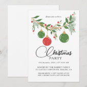 Invitation Fête de Noël Botanique d'Hiver (Devant / Derrière)