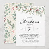Invitation Fête de Noël botanique d'hiver (Devant / Derrière)