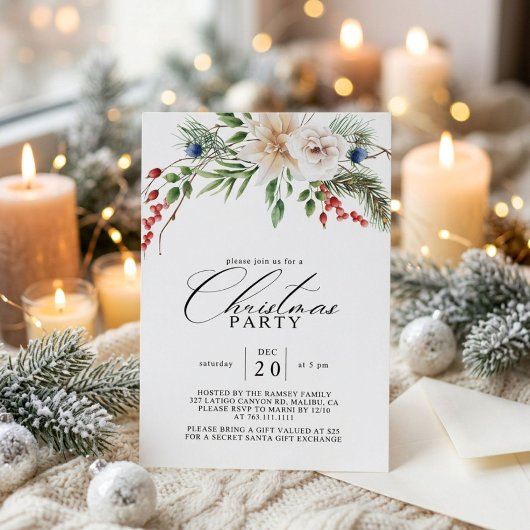 Invitation Fête de Noël Botanique d'hiver