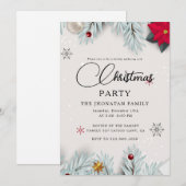 Invitation Fête de Noël Botanique d'Hiver (Devant / Derrière)
