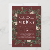 Invitation Fête de Noël Botanique d'hiver (Devant)