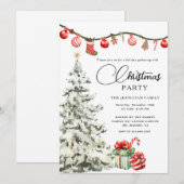 Invitation Fête de Noël Botanique d'Hiver (Devant / Derrière)
