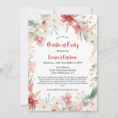 Invitation Fête de Noël botanique peinte à la main (Devant)