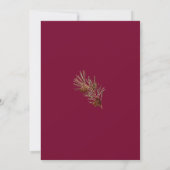 Invitation Fête de Noël Branche de pin Écriture moderne de va (Dos)