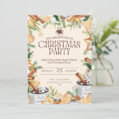 Invitation Fête de Noël Brown et crème (Debout devant)