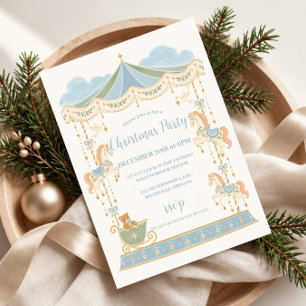 Invitation Fête de Noël Carrousel Enchanté