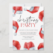 Invitation Fête de Noël Casquette Simple Santas (Devant)