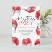 Invitation Fête de Noël Casquette Simple Santas (Debout devant)