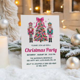 Invitation Fête de Noël Casse-Noisette Colorée