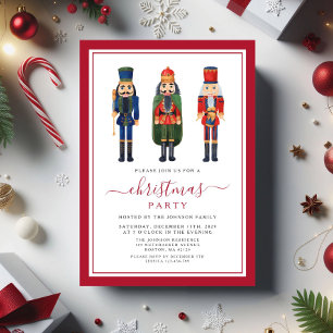 Invitation Fête de Noël Casse-Noisette festive