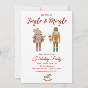 Invitation Fête de Noël Casse-Noisette Jingle et Mingle